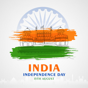 India red fort India independence day colorful creative vector free