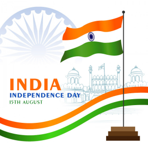 Tricolor red fort India independence day colorful creative vector free