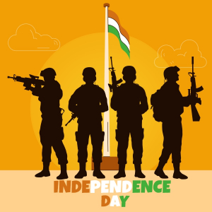 Happy Independence Day Celebration With Indian Soldiers Vector Design Download For Free