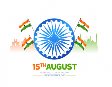 15 august India independence day colorful creative vector free