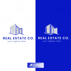 Abstract Real estate building logo vector free