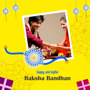Raksha bandhan photo template vector design download for free