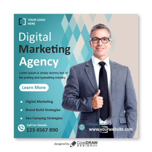 digital marketing agency poster vector design download free