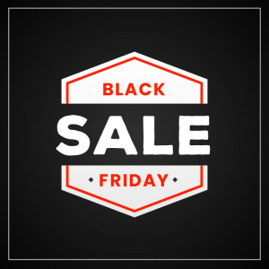 Abstract black friday sale label vector