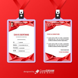 ID card template poster vector design download for free
