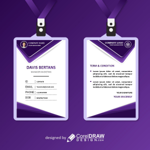 ID card template poster vector design download free