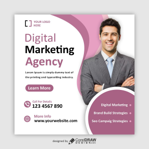digital marketing agency template vector design download for free