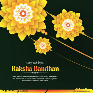 yellow premium raksha bandhan template