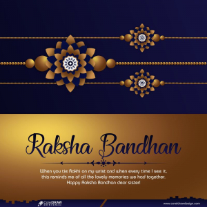 golden premium raksha bandhan template
