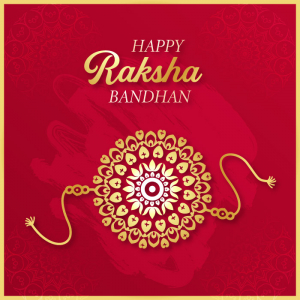 Elegant Golden Rakhi rakshabandhan greeting card vector cdr
