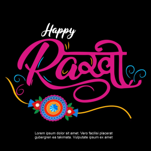 Happy Raksha Bandhan With Neon Hindi Text Vector design  Download For Free With Cdr file