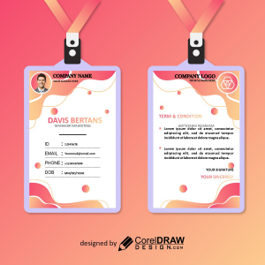 ID card template vector design download 
