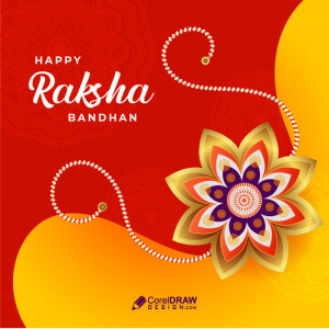 Beautiful festival rakshabandhan rakhi creative wishes vectorcdr
