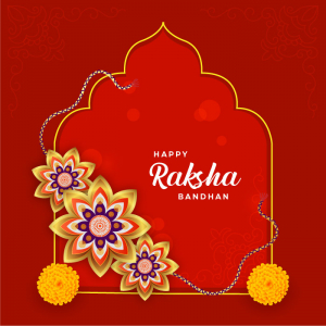 Indian festival rakshabandhan rakhi creative wishes vector-01