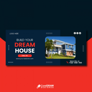 Abstract real estate property house banner vector