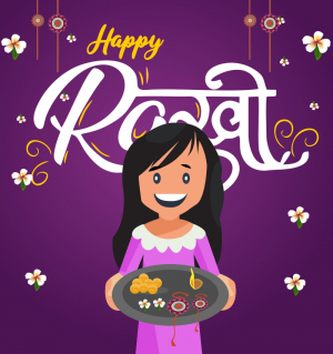 Happy Rakshabandhan Vector Design With Girl Design Download For Free 2023 