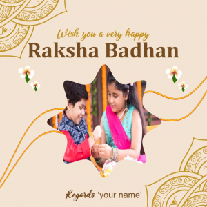 Raksha Bandhan Greeting With Photo Frame Easy editablel Vector Design Download For Free