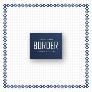 Traditional border design vector