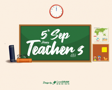 Happy Teachers Day Wish Greeting Vector Design Download For Free With Cdr File