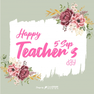 5 September Happy Teachers Day Vector Greeting Wishing Design Download For Free