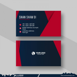 dark red business card stylish design cdr