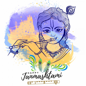 Happy Shri Krishna Janmasthami Greeting Design Download For Free 2023