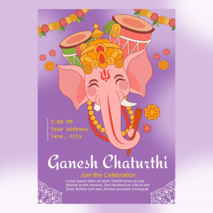 Invitation Card OF Ganesh Chaturthi 2023 Vector Design Download For Free