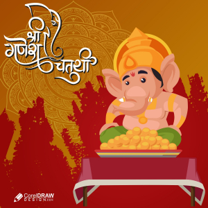 Ganesh Chaturthi poster vector design download for free