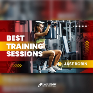 Global training sessions youtube thumbnail free vector