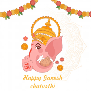 2023 Ganesh Chaturthi Wishing Greeting Vector Design Download For Free