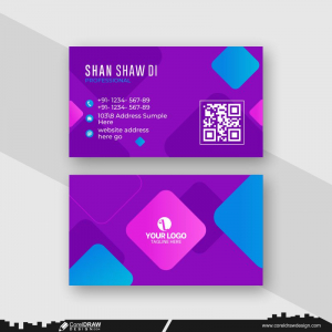 Geometric business card stylish design cdr