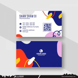 Geometric business card stylish design cdr vector