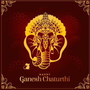 Royal luxury festival india Gradient  ganesh chaturthi concept free vector