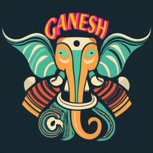 Ganesh Ji futrastic Digital Art Print Vector Design Download For Free With Cdr File