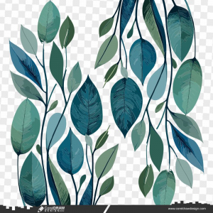 leaves floral design vector cdr wallpaper