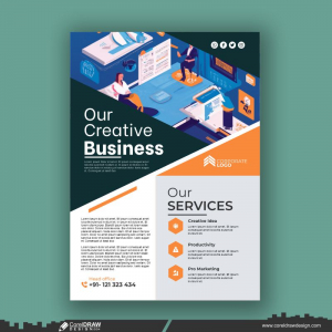business company flyer design template premium