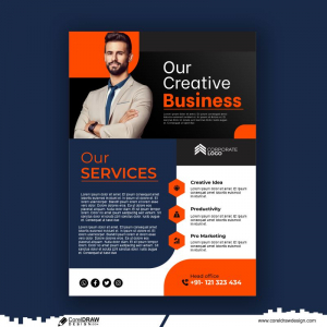 business company flyer design template premium free design vector