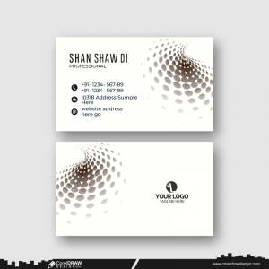 3d dotted business card design template