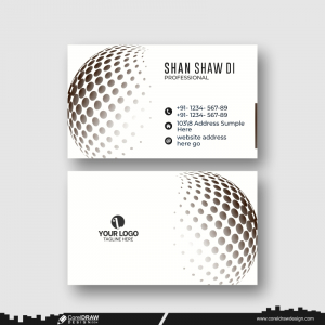 3d dotted business card design