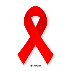 Abstract AIDS awareness ribbon free vector illustration