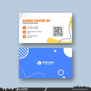 business card design vector cdr colorfull template