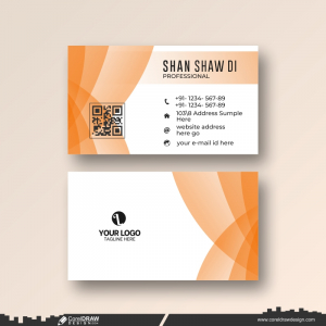 orange business card design