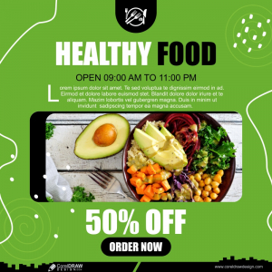 healthy food menu template cdr vector design photo