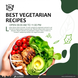 healthy food menu template cdr vector design
