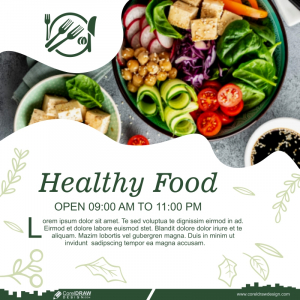 healthy food menu template design cdr vector