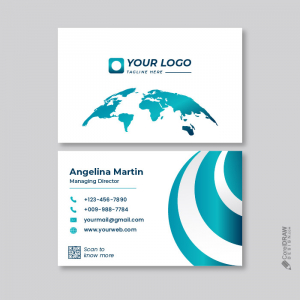 Abstract Minimal gradient business visiting card vector