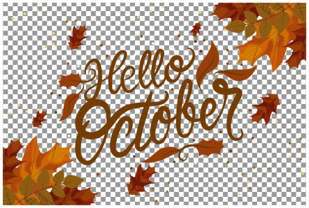 Free vector hello october png background download for free