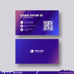  blue business card design vector cdr 