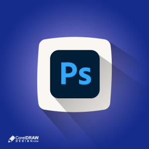 Abstract adobe photoshop software shadow icon logo vector