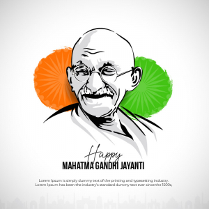 Illustration of Mahatma Gandhi Jayanti a Holiday in india poster vector